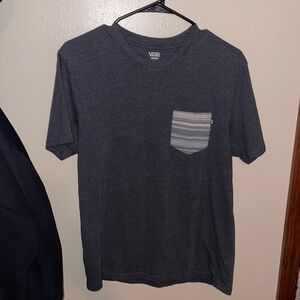 Vans Gray T-Shirt W/ Pocket Mens Size Medium